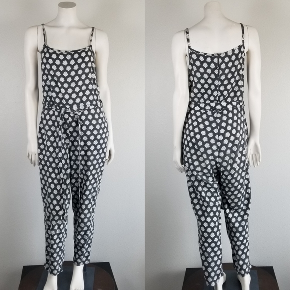 Outerknown Summer Sunday Suit Romper Playsuit in Pitch Black Lantana Size Small - Picture 3 of 12